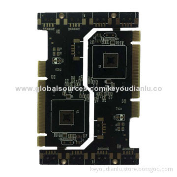 HASL Lead-free Black Solder Mask FR4 Basis Printed Circuit Board, 1.6mm Thickness